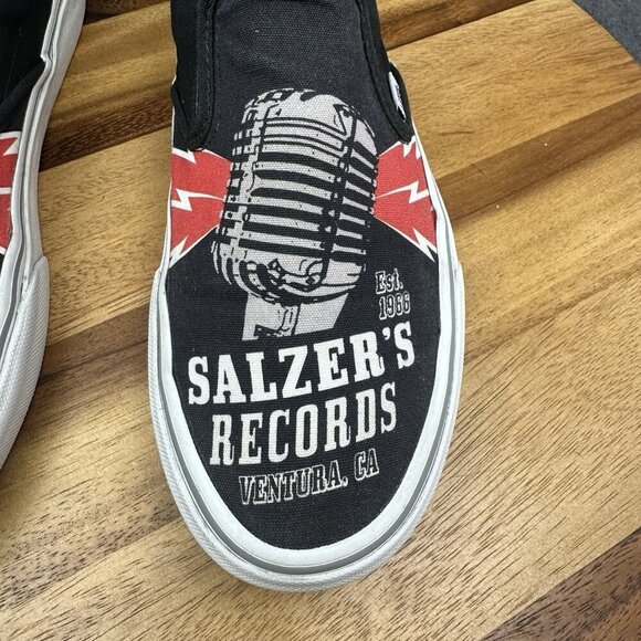 Vans Salzer's Records Ventura CA Foot the Bill Custom X You Slip On Mens 7 - Picture 14 of 16